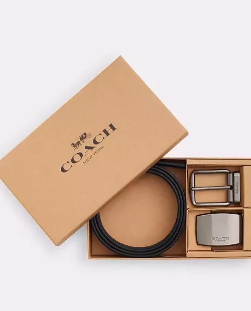 Coach Box Plaque Harness Buckle Cut To Size Reversible Belt 38mm