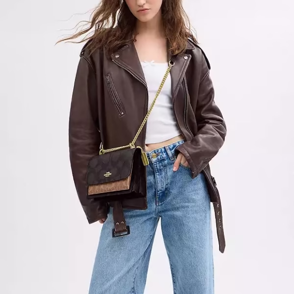 Coach Klare Crossbody In Blocked Signature Canvas