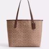 Coach City Tote In Signature Canvas