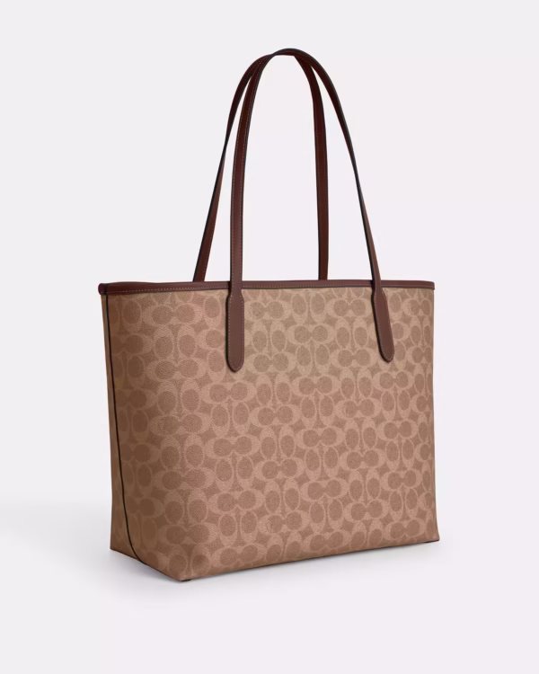 Coach City Tote In Signature Canvas