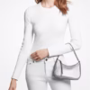 Michael Kors Jet Set Charm Small Metallic Leather Pochette
