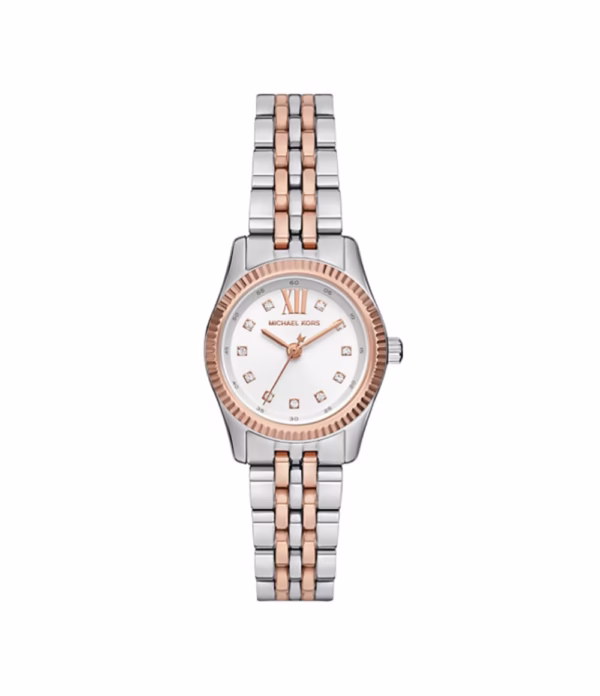 Michael Kors Lexington Three-Hand Two-Tone Rose Gold & Stainless Steel Watch