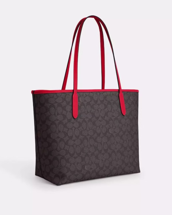 Coach City Tote In Signature Canvas