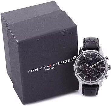 Tommy Hilfiger Harrison Chronograph Black Leather Strap