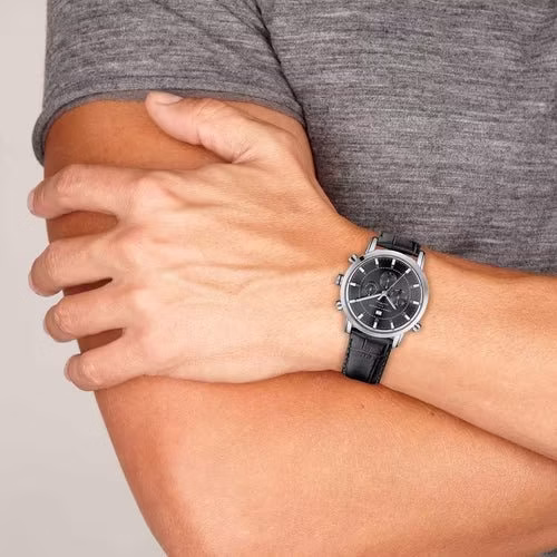 Tommy Hilfiger Harrison Chronograph Black Leather Strap