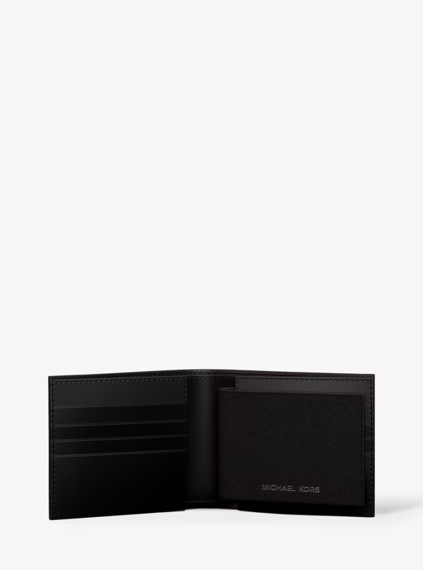 Michael Kors Cooper Saffiano Leather Billfold Wallet With Passcase