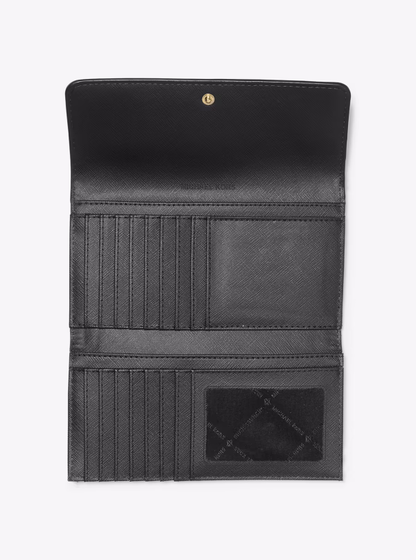 Michael Kors Jet Set Travel Crossgrain Leather Tri-Fold Wallet