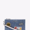Michael Kors Jet Set Travel Large Embellished Denim Wristlet